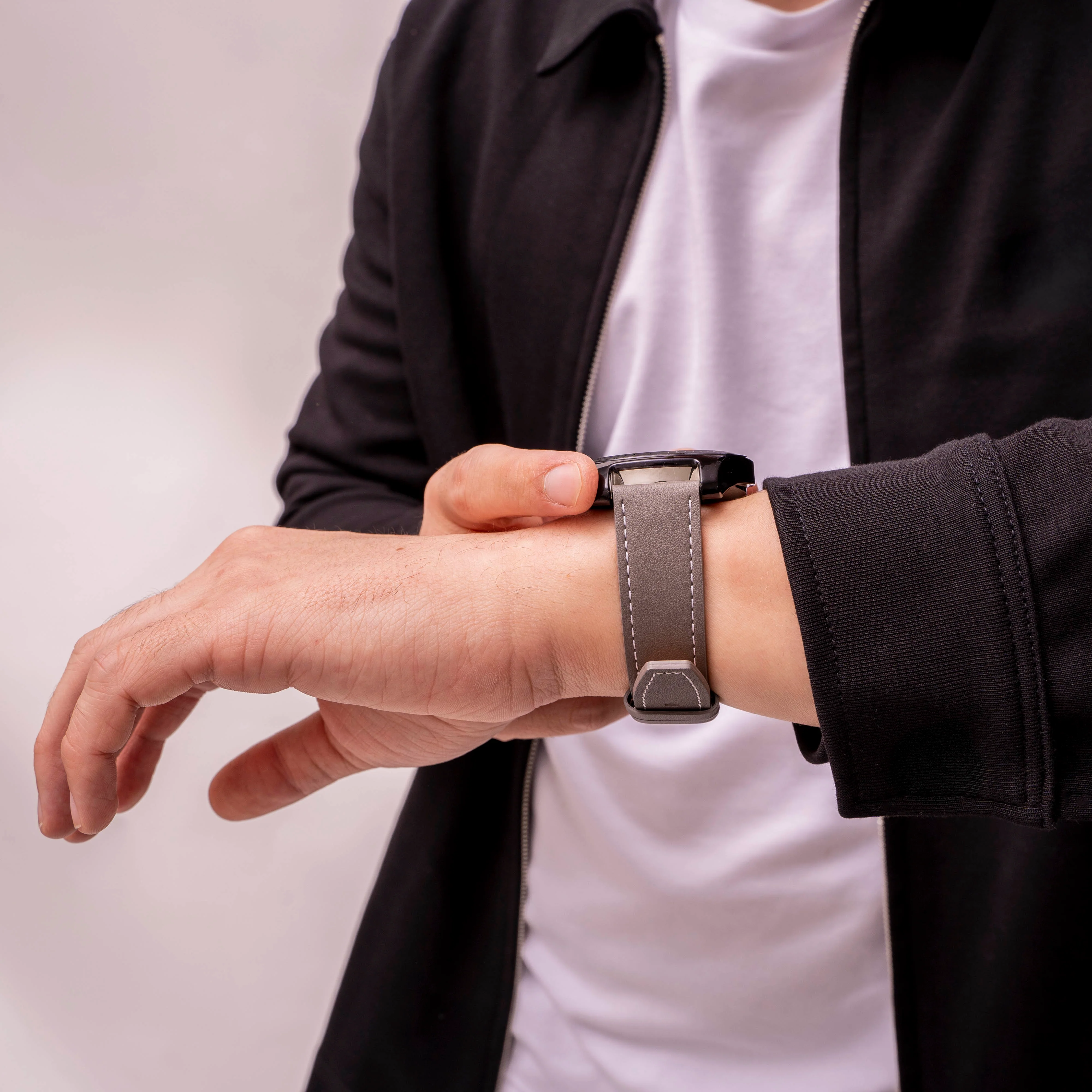 Gard Pro Ultra Leather Strap 'One Push' (Grey) - Image 5