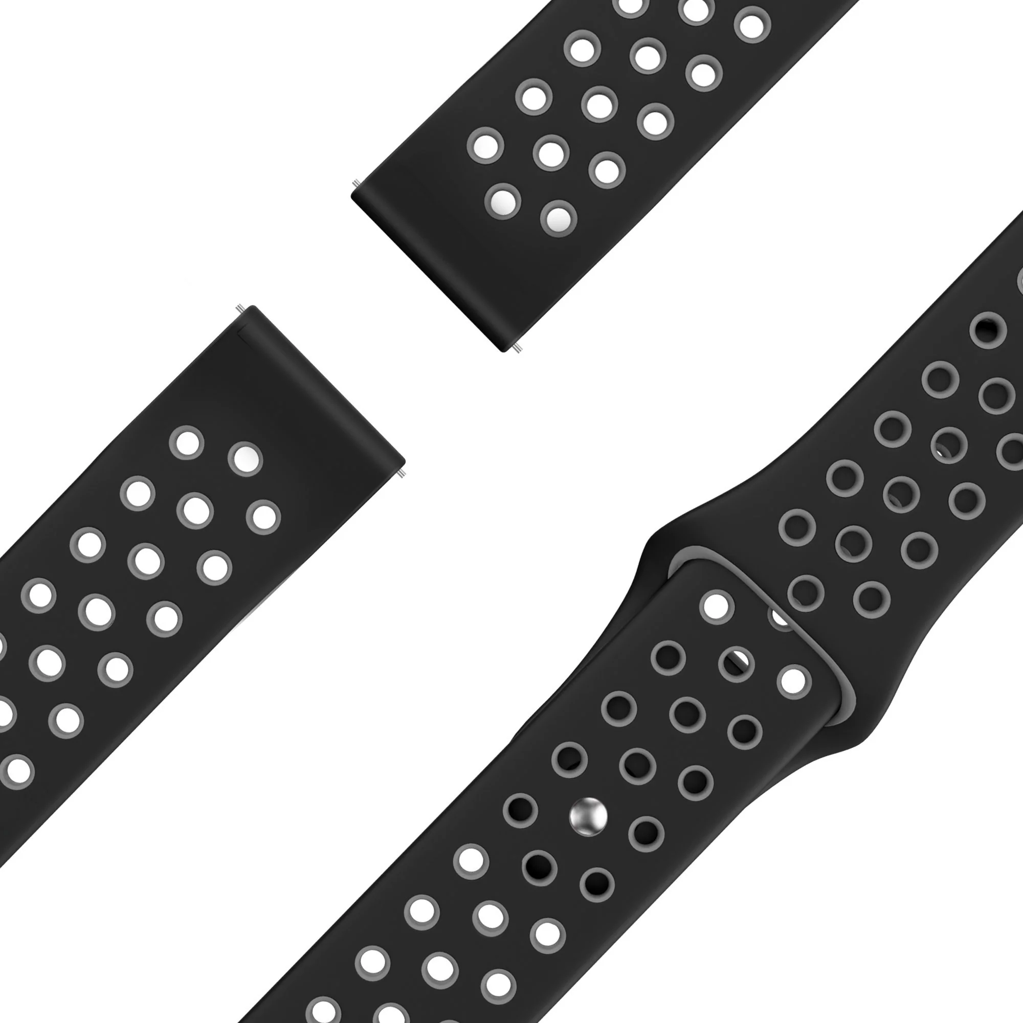 Bandz Huawei Watch GT Runner 2 Sport Strap 'Deluxe' (Black/Grey) - Image 3