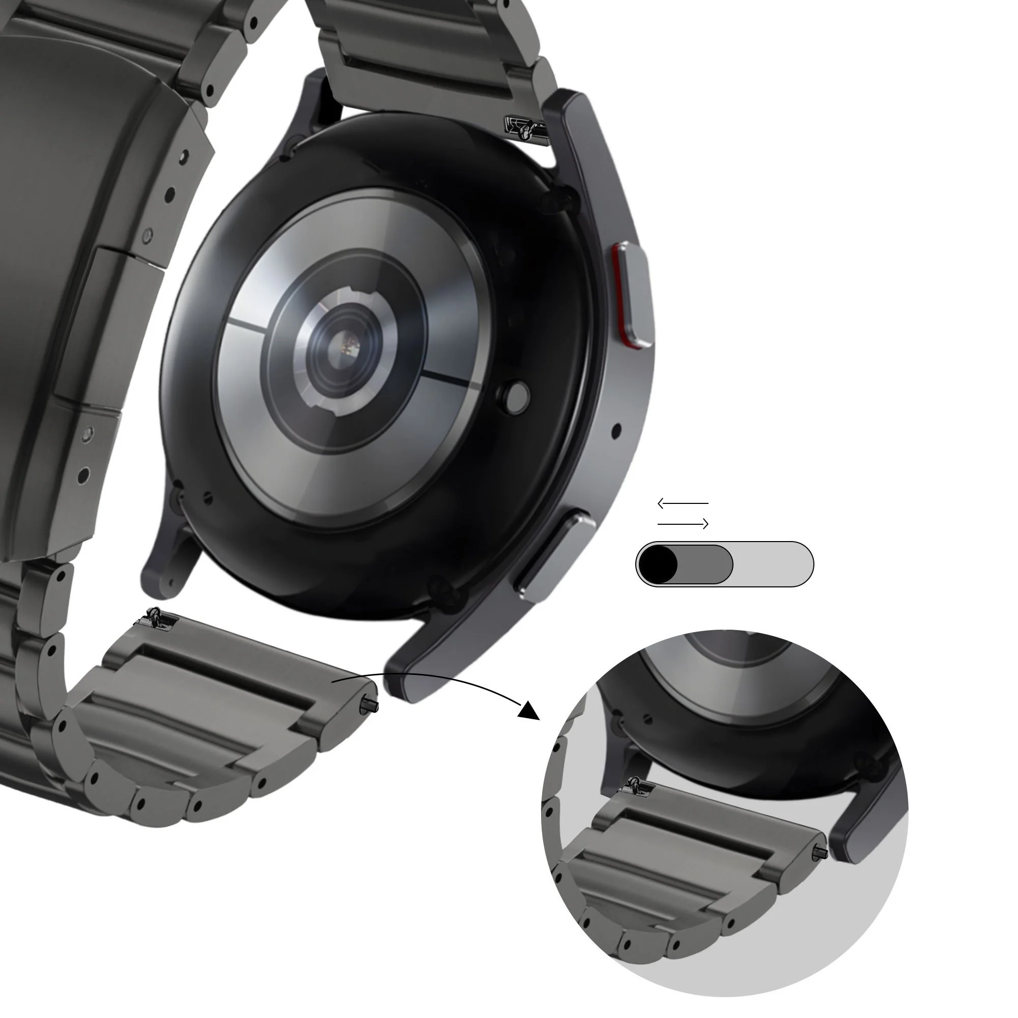 Bandz Gard Pro Ultra Titanium Link Strap (Black) - Image 4