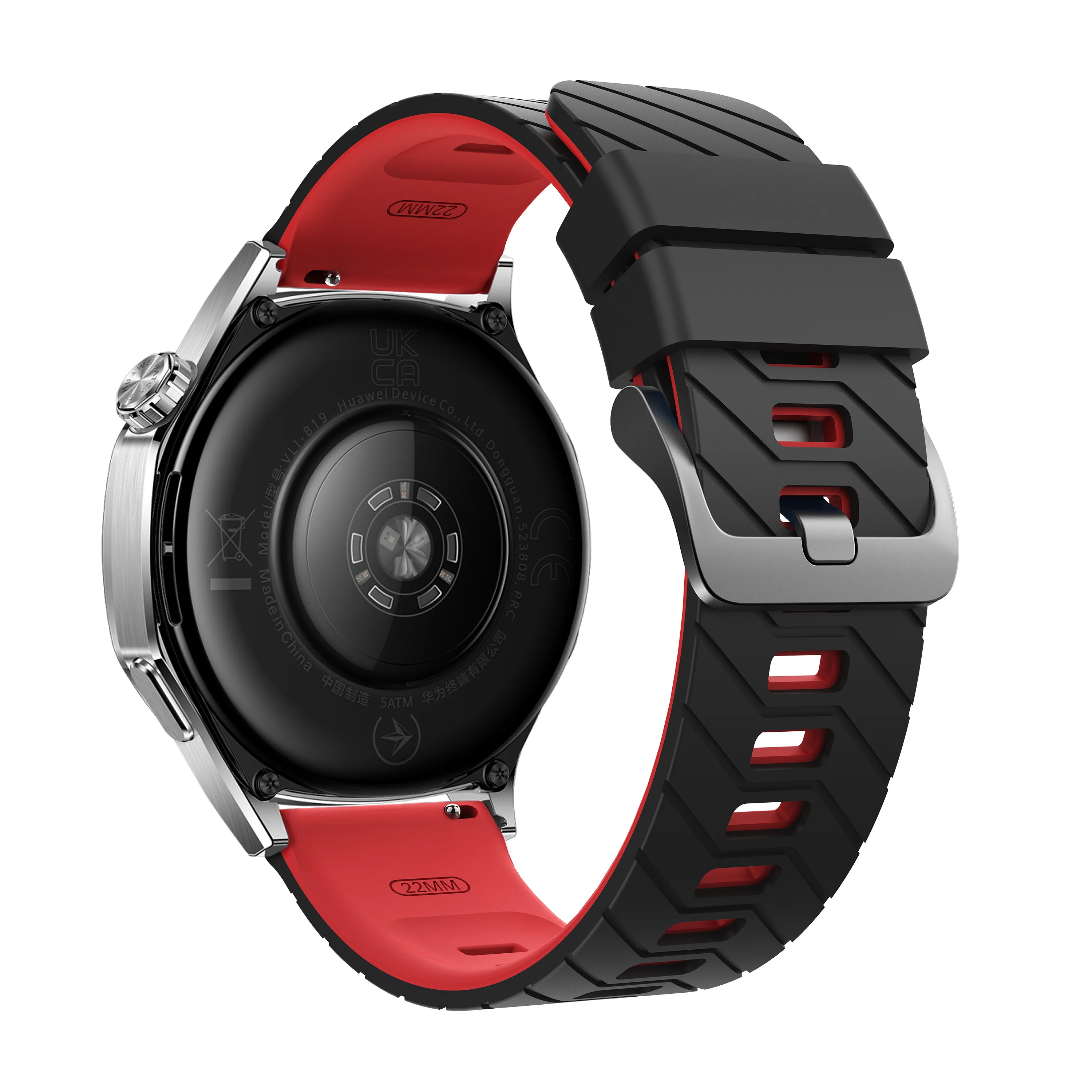 Huawei Watch GT Runner 2 Twill Sport Strap (Black/Red) - Image 2