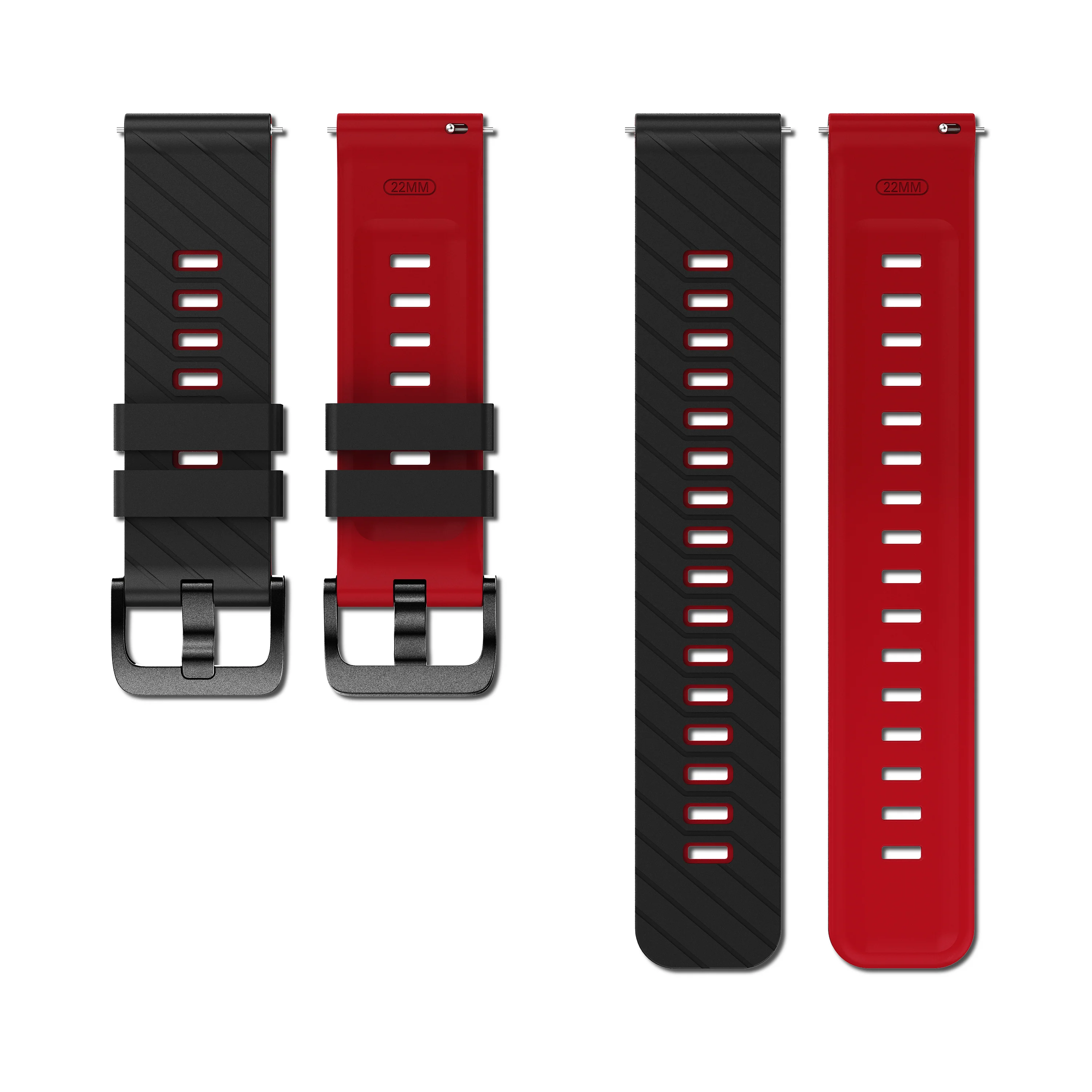 Huawei Watch GT Runner 2 Twill Sport Strap (Black/Red) - Image 5