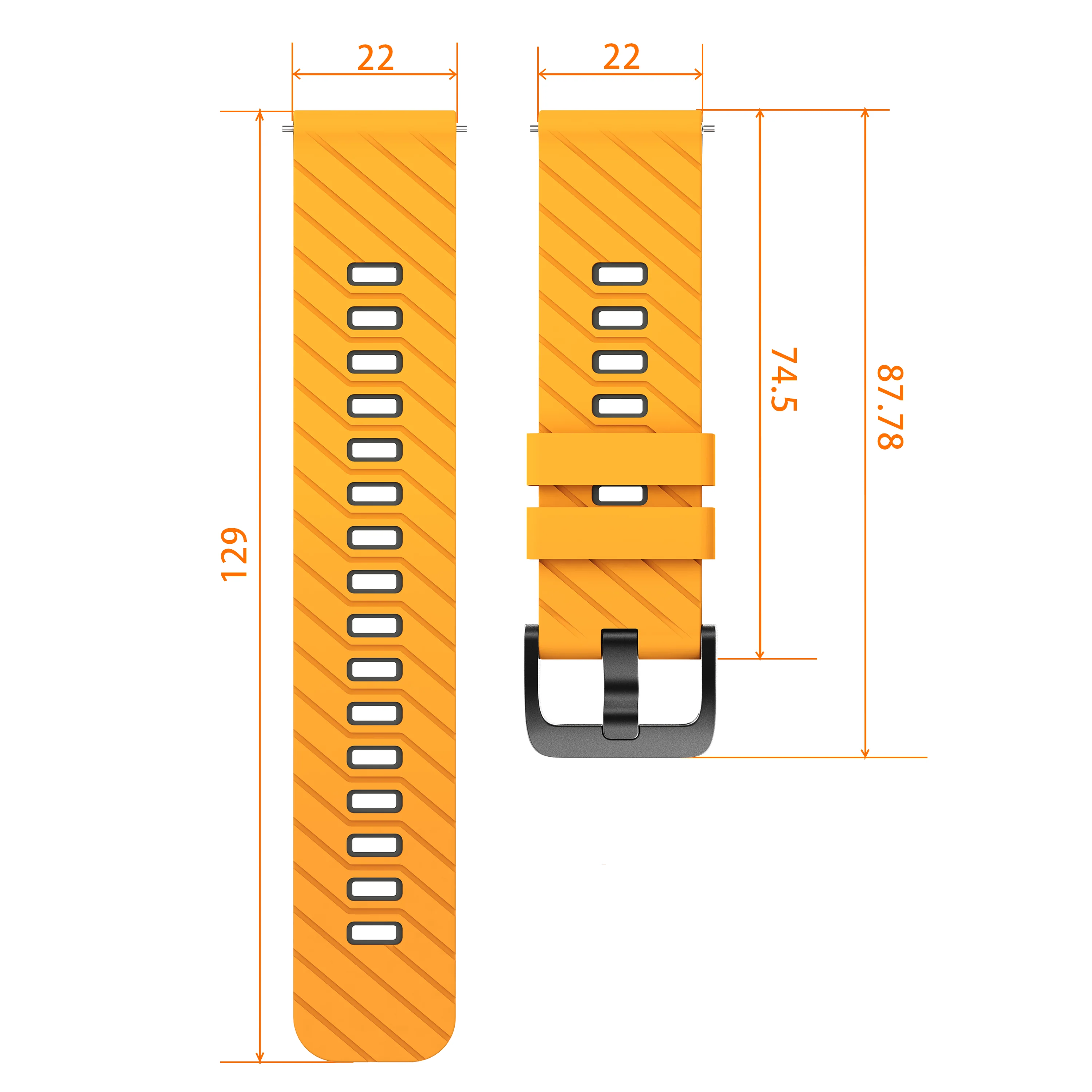 Gard Pro Ultra Twill Sport Strap (Dark Yellow/Grey) - Image 6