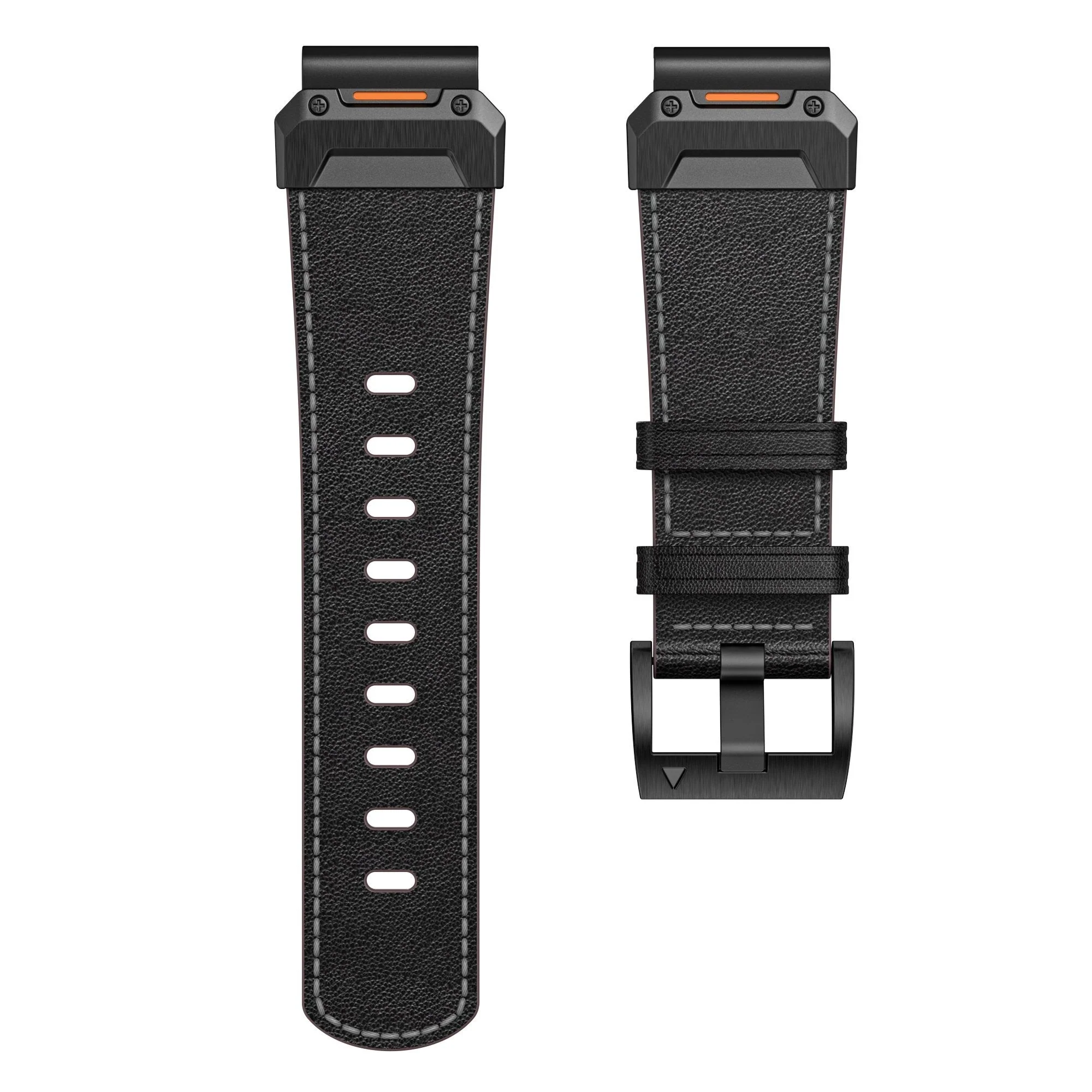 Garmin Instinct Genuine Leather Strap (Black) - Image 4