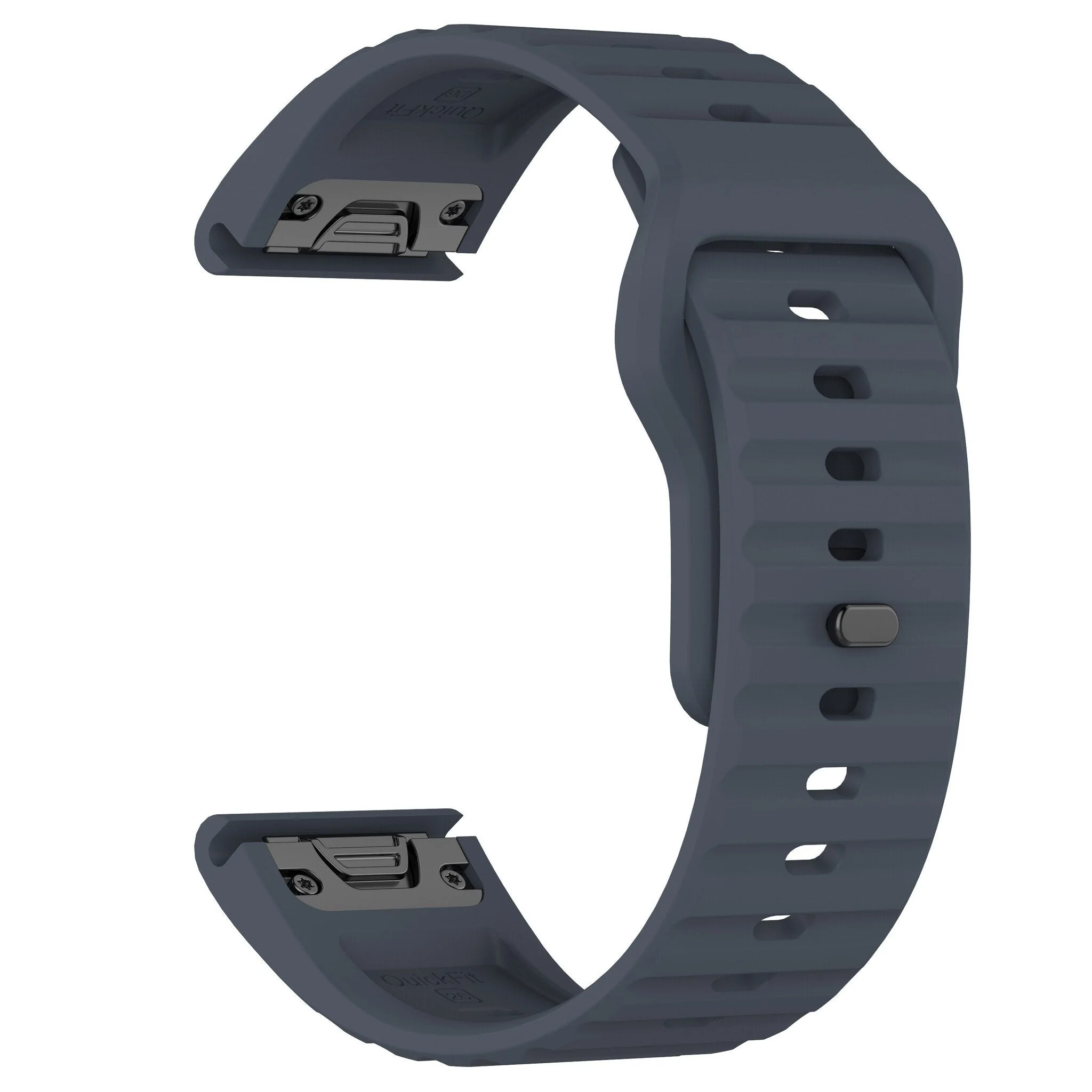 Garmin Instinct Outdoor Silicone Strap (Grey-Blue) - Image 3