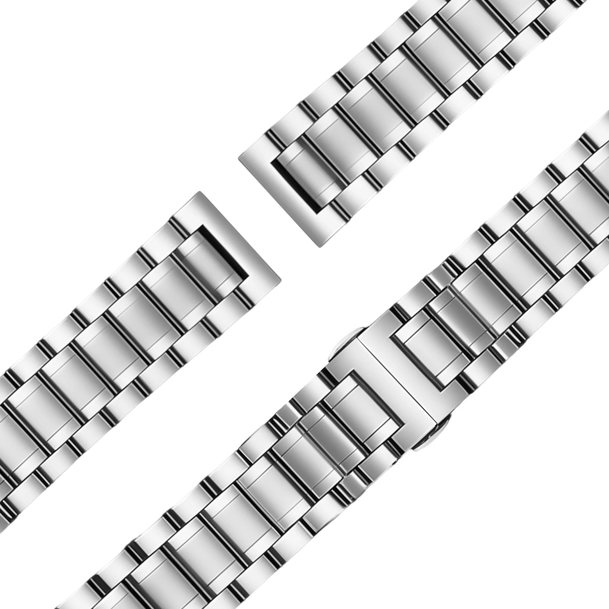 Bandz Garmin Forerunner 55 Steel Link Strap 'Deluxe' (Silver) - Image 5