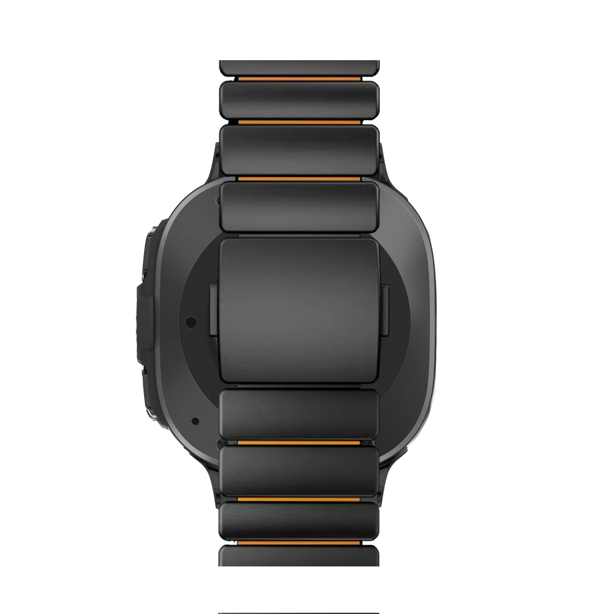 Bandz Samsung Galaxy Watch Ultra Titanium Strap 'Hybrid' (Black/Orange) - Image 4